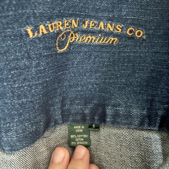 Ralph Lauren Jeans Co. Blue Denim Cotton blend Jacket w pockets, size Small - Picture 2 of 10